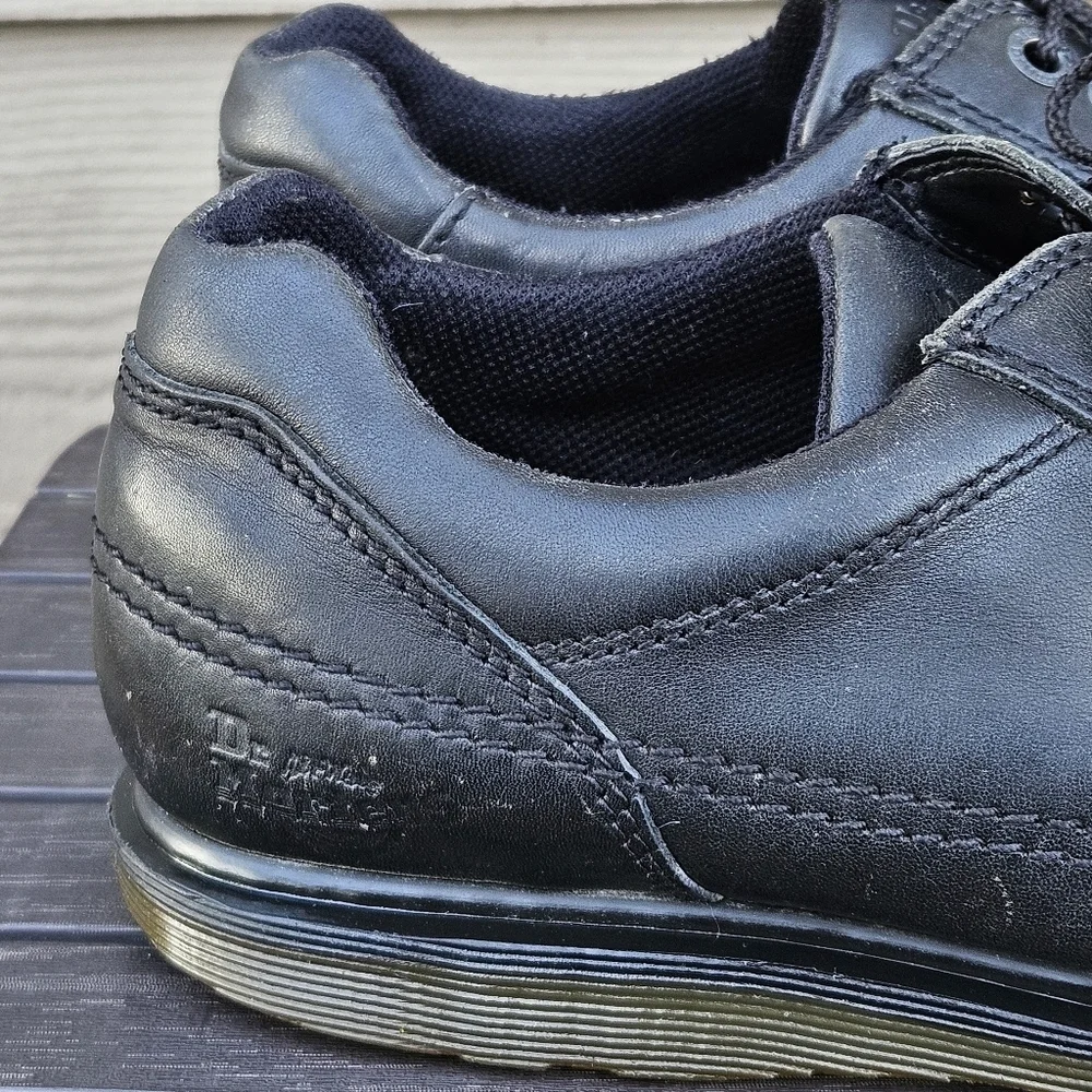 Dr. Martens Made in England Boots Oxford Shoes Black Leather 90s Vintage Mens 9